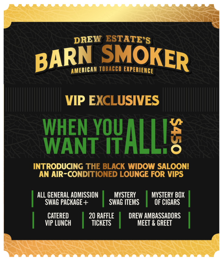 Barnsmoker VIP ticket graphic